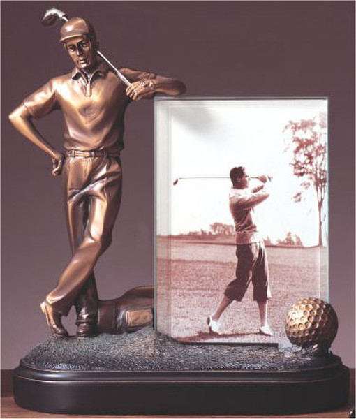 Add Your On Photo to Our Golfer Sculpture Picture Frame Unique